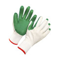 Cotton Coated Orange Latex Hand Glove Safety Work Gloves